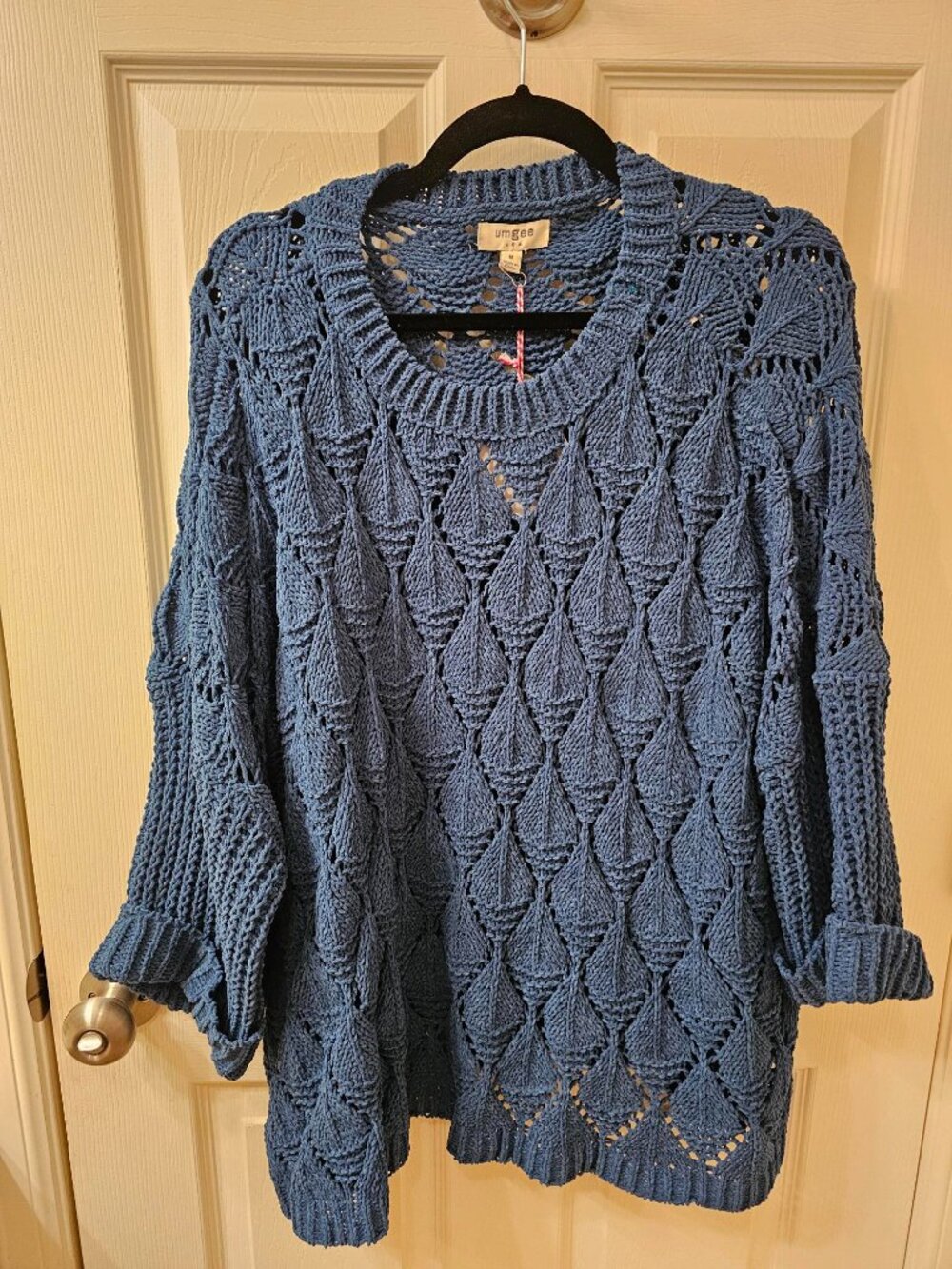 NWT Umgee Medium Teal Blue Knit Sweater